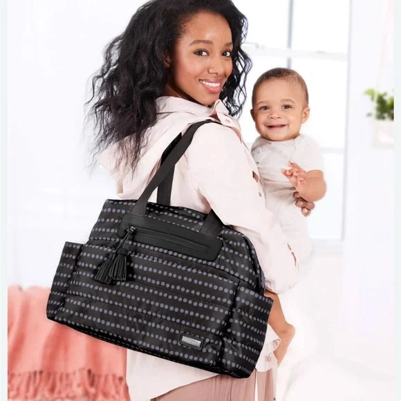 Skip Hop - Riverside Ultra Light Diaper Satchel, Black Dot - Picture 5 of 5